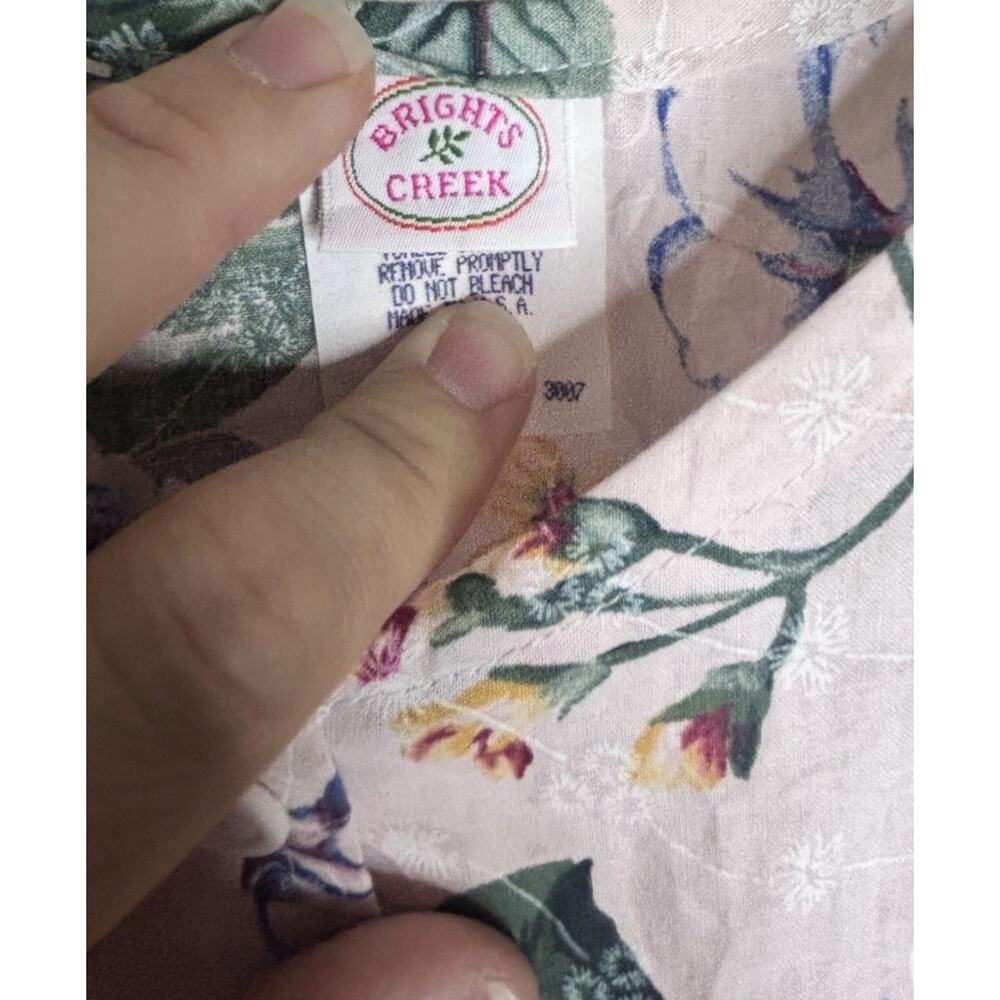 Vintage Brights Creek Dress Floral Cottagecore Tea Party Size 8 White Pink - Picture 6 of 8